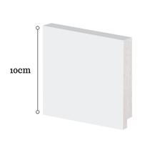 Rodapé Poliestireno 10cm Liso Branco 50010 Arquitech