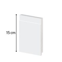 Rodapé Poliestireno 15cm Branco 54015 Arquitech Frisado