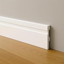 Rodapé Poliestireno 15cm Frisado Branco 1m PEX Rodapé Poliestireno 15cm Frisado Branco 1m PEX