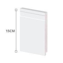 Rodapé Poliestireno 15cm Frisado Branco 51015 Arquitech