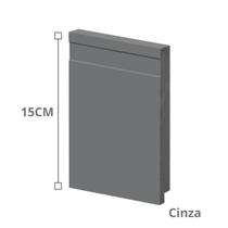 Rodapé Poliestireno 15cm Frisado Cinza 51015CZ Arquitech