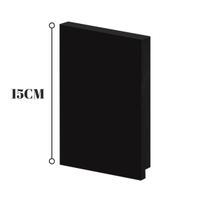 Rodapé Poliestireno 15cm Liso Preto 50015PT Arquitech