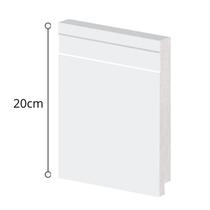 Rodapé Poliestireno 20cm Frisado Branco 51020 Arquitech