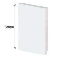 Rodapé Poliestireno 20cm Liso Branco 50020 Arquitech