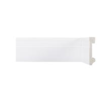 Rodape Poliestireno 7cm Branco Frisado 2,40 metros 5183