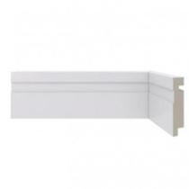 Rodapé Poliestireno 7CM Frisado Branco 456 Santa Luzia