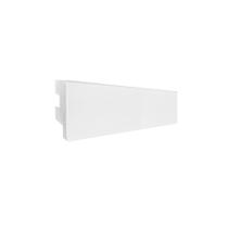 Rodapé Poliestireno Liso Branco 3cm barra com 2,40 metros
