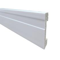 Rodape Poliestireno Slim Frisado 7cm Branco 2 Metros