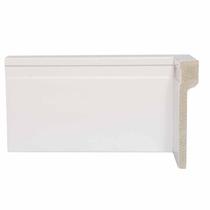 Rodapé Poliestireno Sobrepor Frisado Branco 2,4 m - Branco