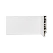 Rodapé PVC 10cm x 10mm Metro Linear Barra 225cm Teck Branco Branco