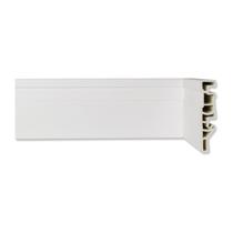 Rodapé PVC 7cm x 10mm Metro Linear Barra 225cm Teck Branco Branco