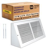 Rodapé Return Air Grille Handua Steel 14x6cm branca