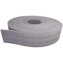 Rodapé Ripado Eva Decorativo Autocolante 10Cm 2,5M Cinza