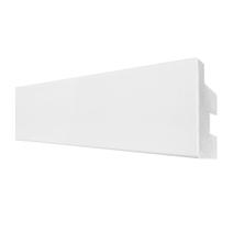 Rodapé/Rodameio Poliestireno Liso Branco 3cm barra com 2,40 metros