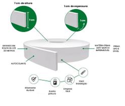 Rodapé (RP43) 7cm de Altura EVA Autocolante 10m