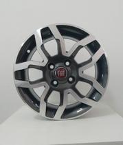 Rodas Aro 14 Fiat Idea Sport BRW 700 4X98 Grafite Diamantada