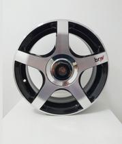 Rodas Aro 14 Porca BRW 450 4X100/108 Preta Diamantada