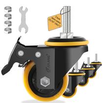 Rodas Caster Julang de 2 polegadas com haste rosqueada 5/16 de travamento Rodas Caster Julang de 2 polegadas com haste rosqueada 5/16 de travamento