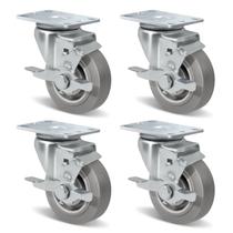 Rodas Caster NINOSO 3.5 Heavy Duty com freio de capacidade de 1000 libras