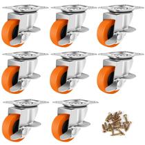 Rodas Caster Wheels BOSGEOT, pacote com 8 polegadas, capacidade de freio de 100 kg