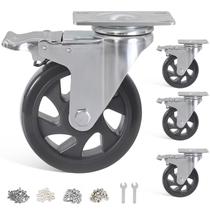 Rodas Caster Wheels BZOLIHEU de 5 cm Heavy Duty com conjunto de 4 freios