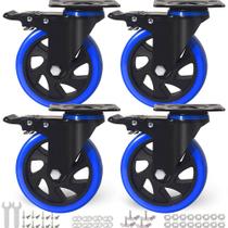 Rodas Caster Wheels ENYKE de 5 cm Heavy Duty com freio de 2400 libras, conjunto de 4