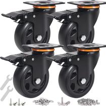 Rodas Caster Wheels ENYKE Heavy Duty de 4 polegadas com freio de carga de 1000 kg Rodas Caster Wheels ENYKE Heavy Duty de 4 polegadas com freio de carga de 1000 kg