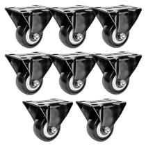 Rodas Caster Wheels FactorDuty, rígidas, fixas, não giratórias, de 2 polegadas, x8