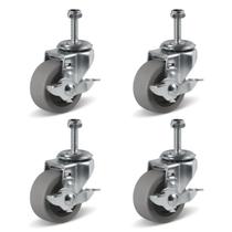Rodas Caster Wheels NINOSO 2 Heavy Duty Rubber Giratório com Freio x4 Rodas Caster Wheels NINOSO 2 Heavy Duty Rubber Giratório com Freio x4