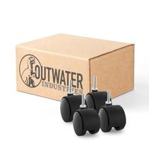 Rodas Caster Wheels OUTWATER Samson SAMS-4-BK de 2 polegadas sem freios Rodas Caster Wheels OUTWATER Samson SAMS-4-BK de 2 polegadas sem freios