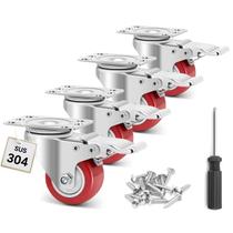 Rodas Caster Wheels W B D WEIBIDA de aço inoxidável de 2 polegadas com freio