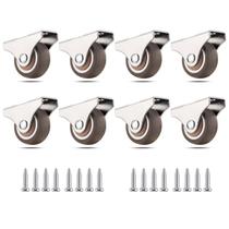 Rodas Caster Wheels WEITELAI Mini Fixed de 1 polegada com rolamento de esferas, pacote com 8