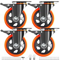 Rodas Caster Wheels WOZESEIK Heavy Duty 1000 kg e 10 cm com fechadura, conjunto de 4