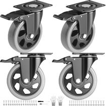 Rodas Caster Wheels WOZESEIK Heavy Duty 1000 kg e 10 cm com fechadura, conjunto de 4