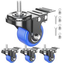 Rodas Caster Wheels WOZESEIK Heavy Duty de 5 cm com freio, conjunto de 4