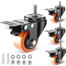 Rodas Caster Wheels YUPEZOP de 2 polegadas com haste rosqueada, conjunto de 4