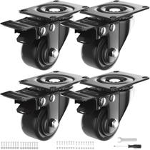 Rodas Caster Wheels YUPEZOP Heavy Duty de 2 polegadas com freio, conjunto de 4