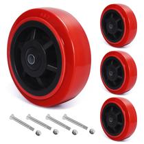 Rodas Caster Wheels ZDNEY de 6 polegadas de poliuretano em núcleo de poliolefina