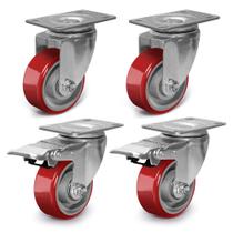 Rodas Caster Wheels ZDNEY Heavy Duty de 3 polegadas com tampa de freio de 1400 libras.