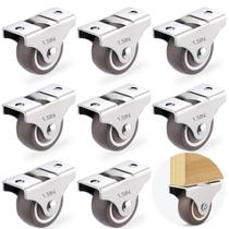 Rodas Caster Wheels ZUOFANG de 1,5 polegadas fixas para serviços pesados, 8 unidades