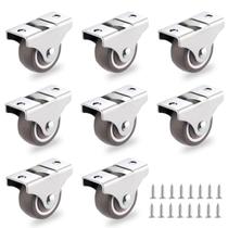 Rodas Caster Wheels ZUOFANG, mini borracha de 1 polegada para móveis, 8 unidades Rodas Caster Wheels ZUOFANG, mini borracha de 1 polegada para móveis, 8 unidades