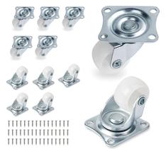 Rodas Casters Wheels Cofufu Low Profile Plastics 12 cm brancas Rodas Casters Wheels Cofufu Low Profile Plastics 12 cm brancas