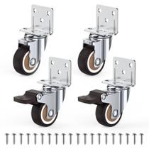 Rodas Casters Wheels HOLKIE Side Mount 3,2 cm com placa em forma de L