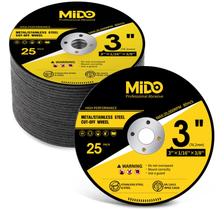 Rodas cortadas MIDO Professional de 3 polegadas e 25 unidades para rebarbadora