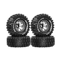 Rodas De Borracha Beadlock De 1.9 Polegadas Para 110 RC Crawler Traxxas Axial SCX10 Redcat Gen8 4pcs