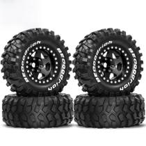 Rodas De Borracha De 1,9 Polegadas Com Aro Beadlock Para 110 RC Crawler Traxxas Axial SCX10 Redcat