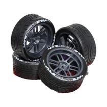 Rodas De Corrida RC Em Escala 1/10 Com Pneus E Aros De Metal, Hub Hexagonal De 12mm Para HSP Tamiya Rodas De Corrida RC Em Escala 1/10 Com Pneus E Aros De Metal, Hub Hexagonal De 12mm Para HSP Tamiya