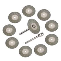 Rodas de corte, 3 espelhos, afiador de eletrodos de tungstênio, 10 unidades
