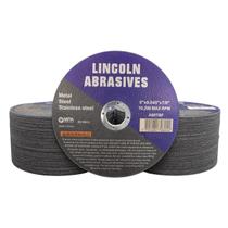 Rodas de corte Lincoln Abrasives de 6 cm, pacote com 100 unidades de metal e aço inoxidável