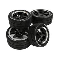 Rodas De Metal CNC Em Escala 1/10 Com Pneus De Drift De 65mm Para Upgrade De Carros De Corrida